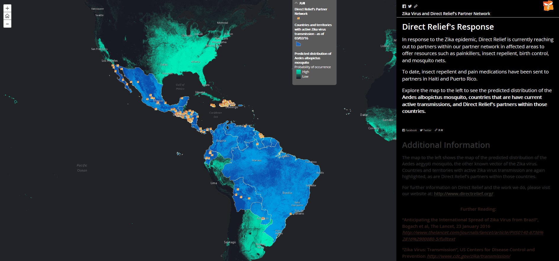 パートナーネットワークを示したマップ