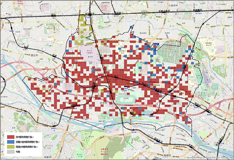 府中市のバス路線人流データ