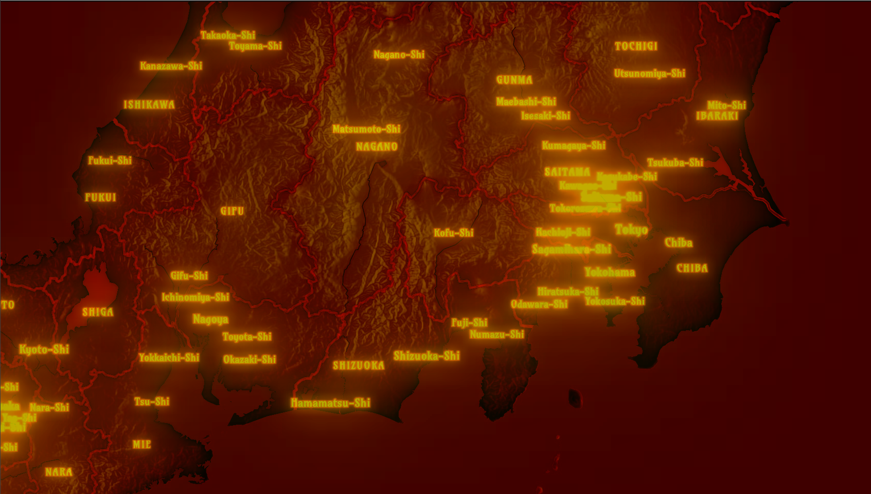 ハロウィーン仕様の背景地図