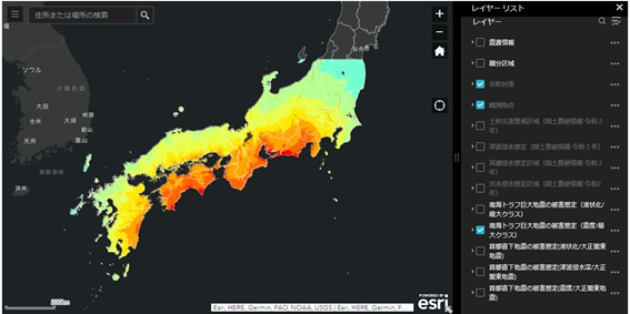 南海トラフ巨大地震の被害想定（震度/最大クラス）