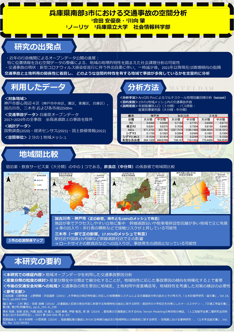 兵庫県南部3市における交通事故の空間分析