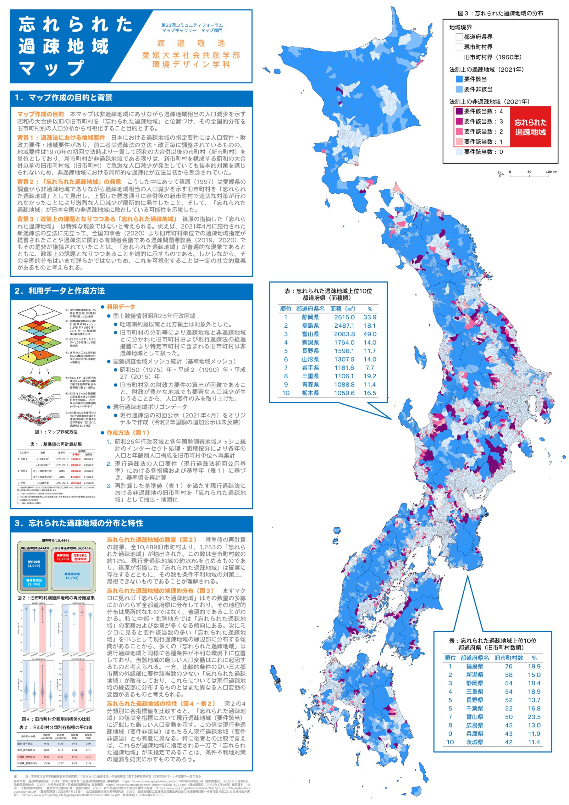 忘れられた過疎地域マップ